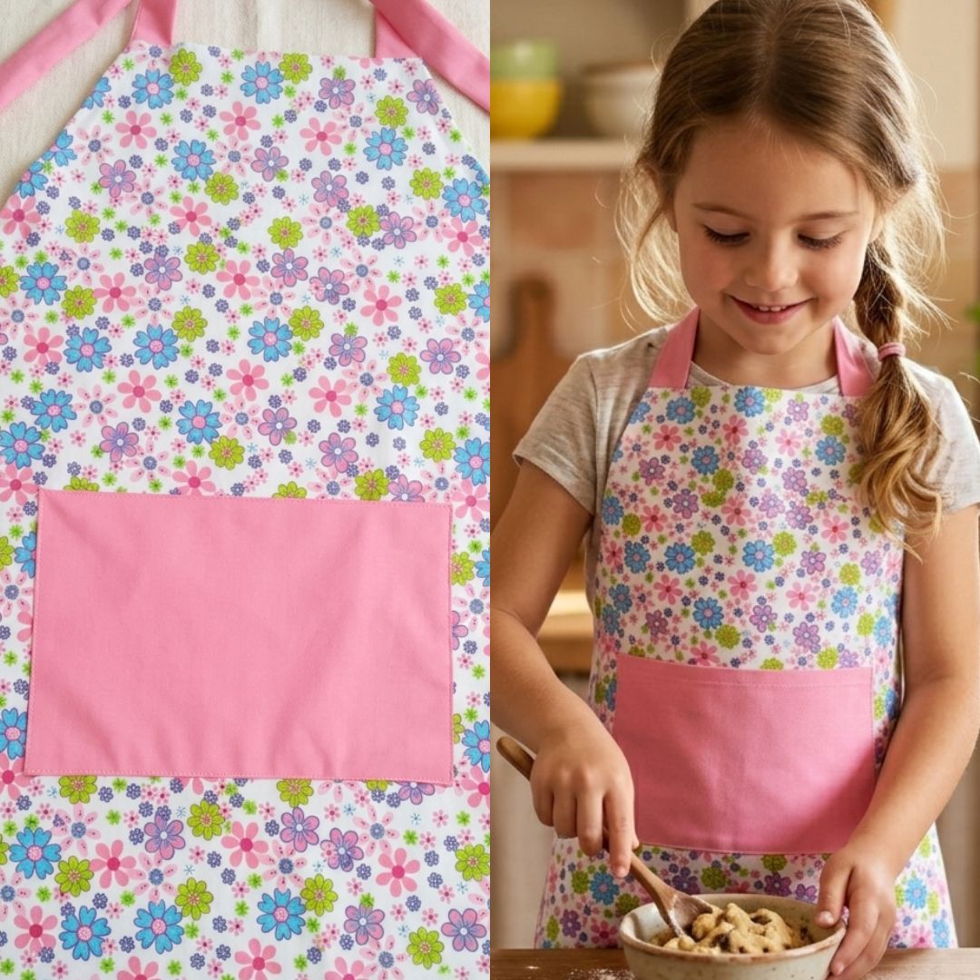 Delantal Aurora: "Cocinando con Flores" - Costura artesanal