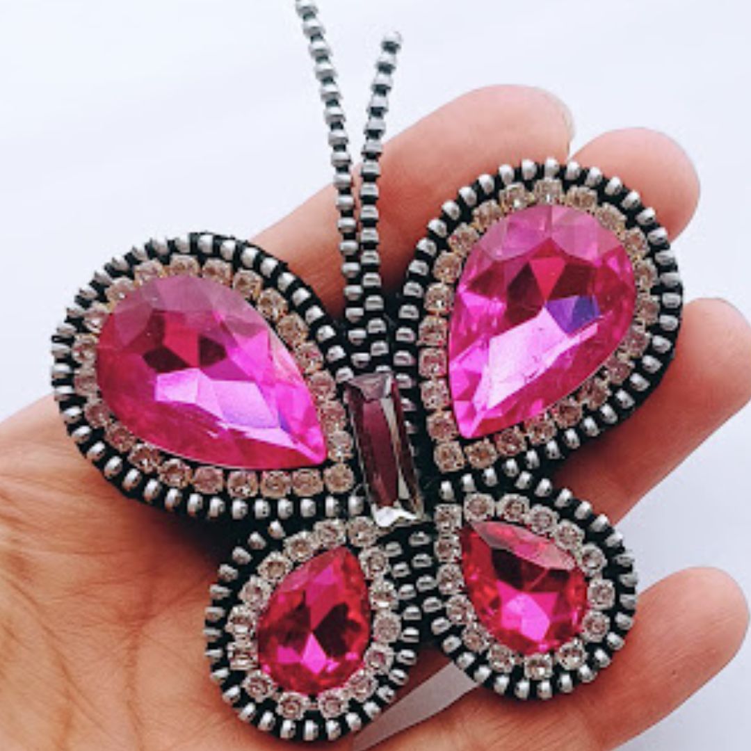 Mariposa Magenta: Esencia de Cristal - vista 2