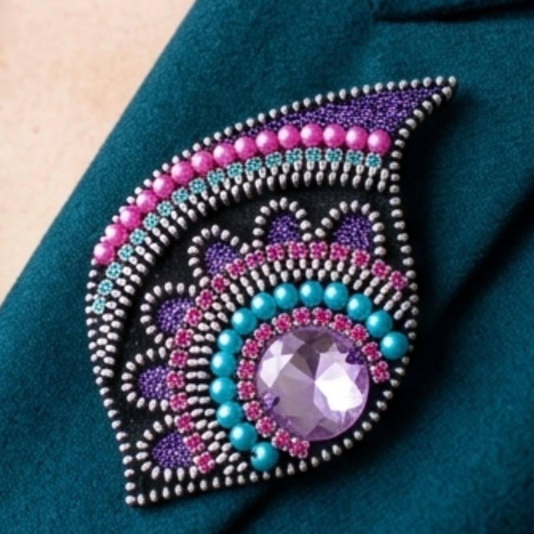 Broche "Esencia Nocturna" - Bisutería artesanal
