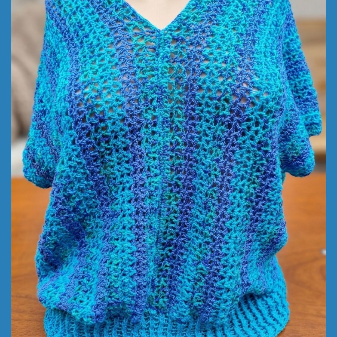 Alma de Océano - Blusa Artesanal en Degradé - vista 2