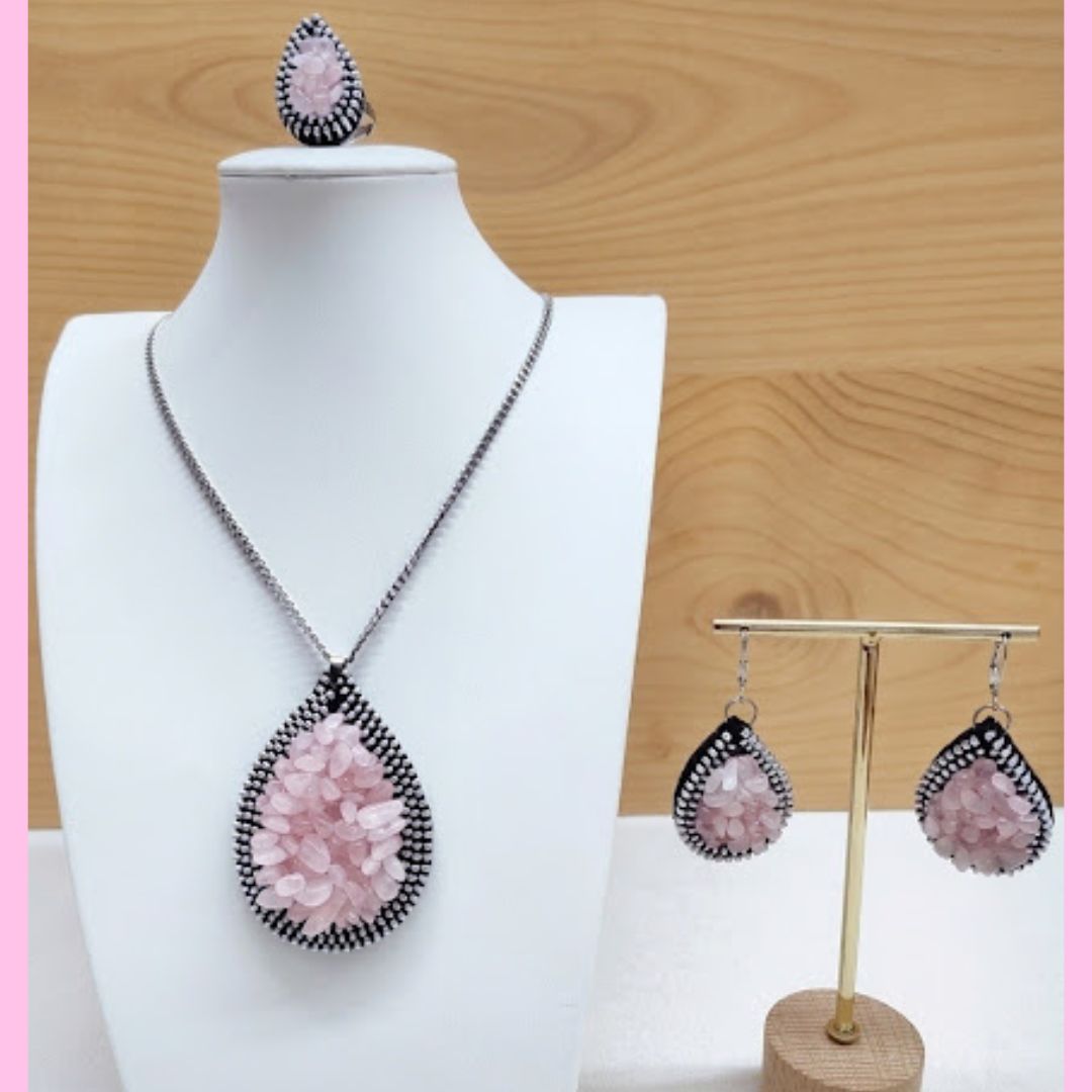 Colección Esencia de Cuarzo: Armonía Rosa - Bisutería artesanal
