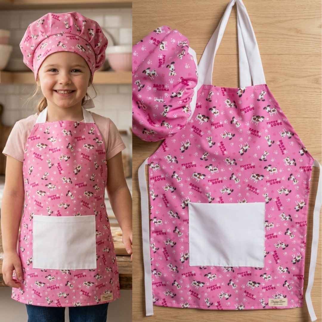 Conjunto Dulce Chef "Huellitas de Amor" - Costura artesanal