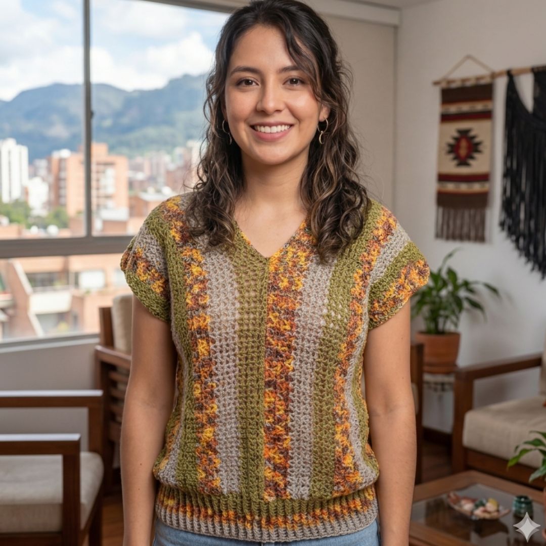 Blusa Brisa de Otoño - Crochet artesanal